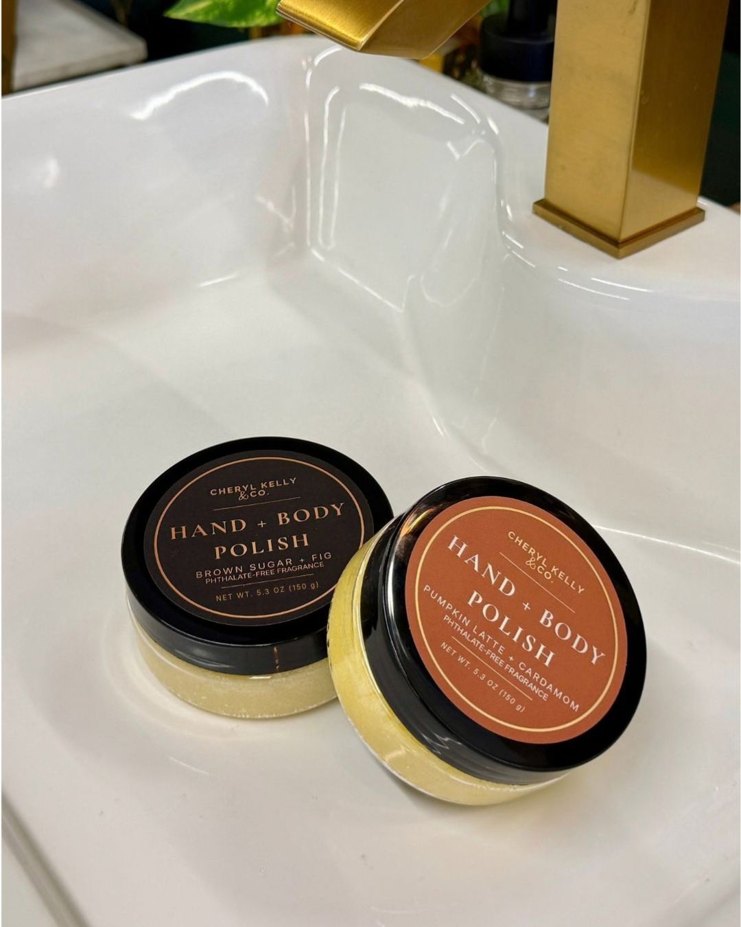 Cheryl Kelly &amp; Co. Hand + Body Polish  in Brown Sugar + Fig and Pumpkin Latte + Cardamom