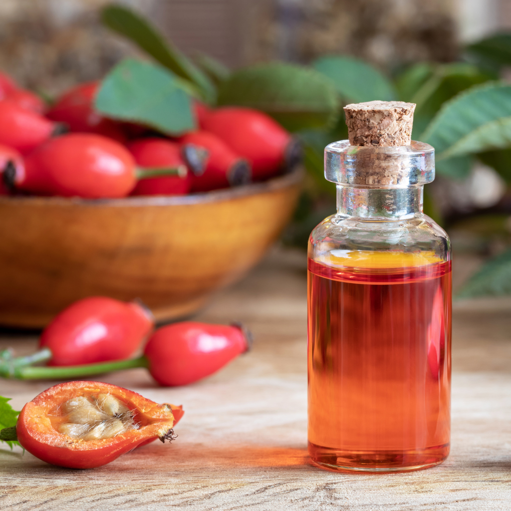 rosehip oil helps to fade the look of scars, has anti-aging properties, evens out skin tone, is a great moisturizer and lip gloss